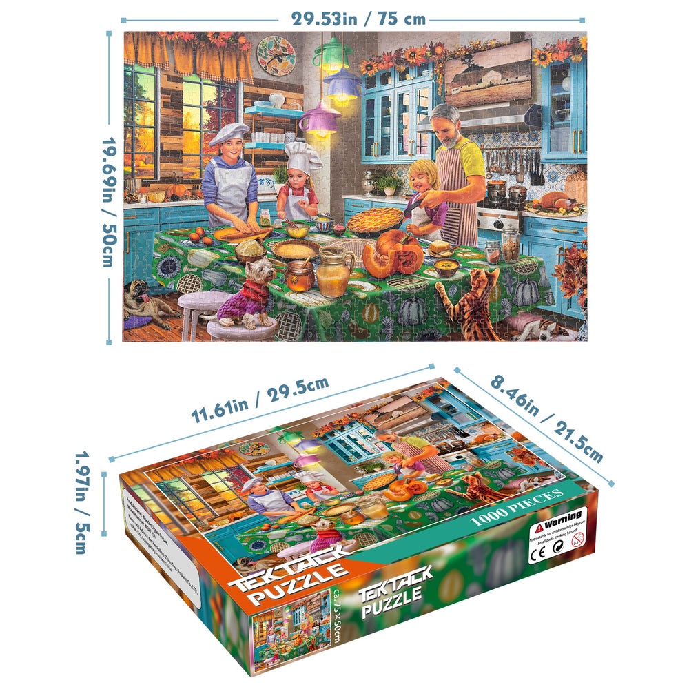 TEKTALK 1000-piece puzzle packaging with premium box and poster for easy gifting