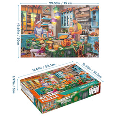 TEKTALK 1000-piece puzzle packaging with premium box and poster for easy gifting