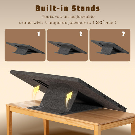 Tektalk three-tilting-angle plateau offers ergonomic puzzle setup