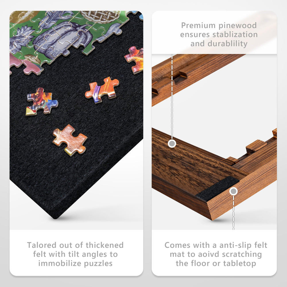 Tektalk wooden easel and puzzle board combo providing sturdy support