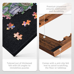Tektalk wooden easel and puzzle board combo providing sturdy support