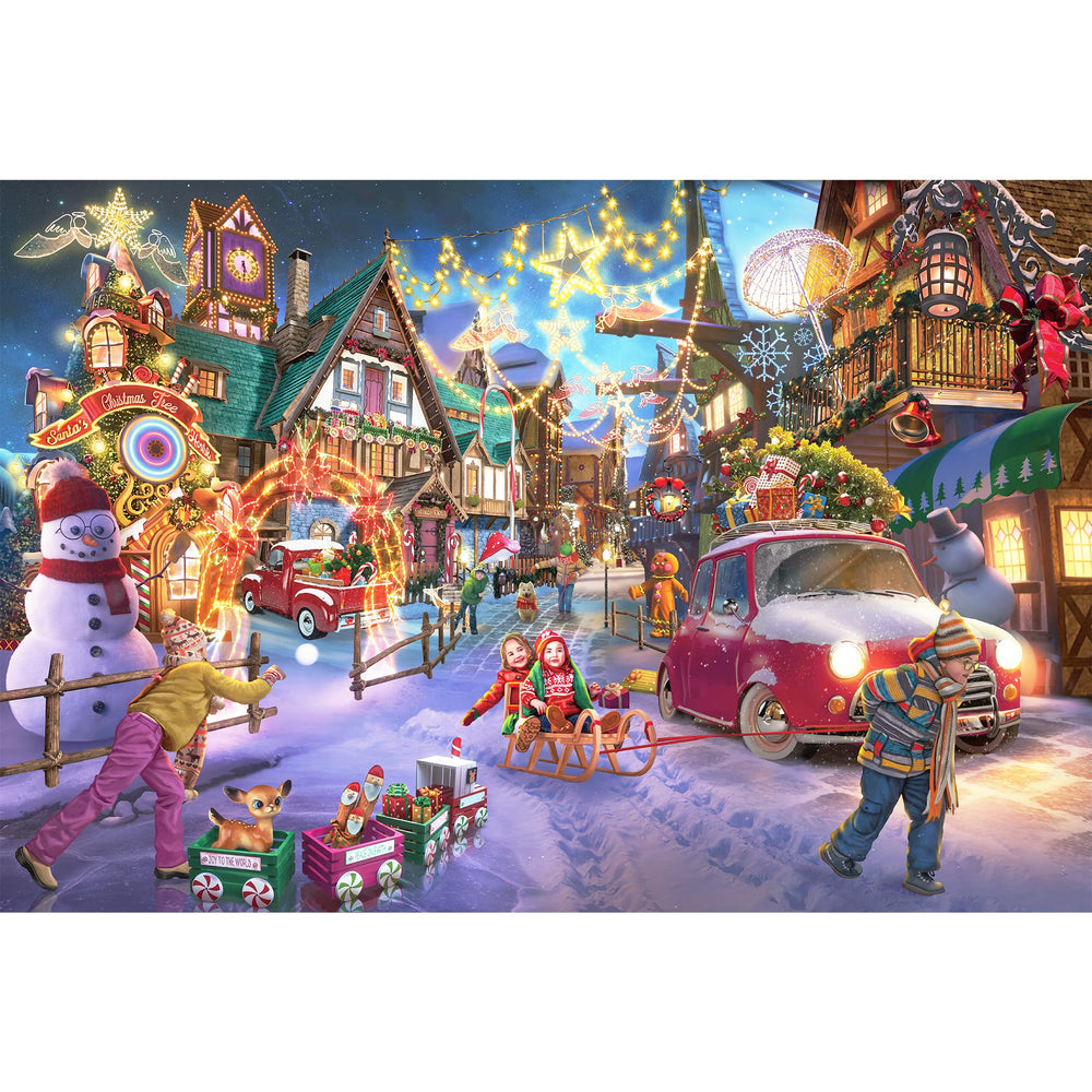 Tektalk wooden 1000-piece puzzle with burr-free edges for smooth assembly.