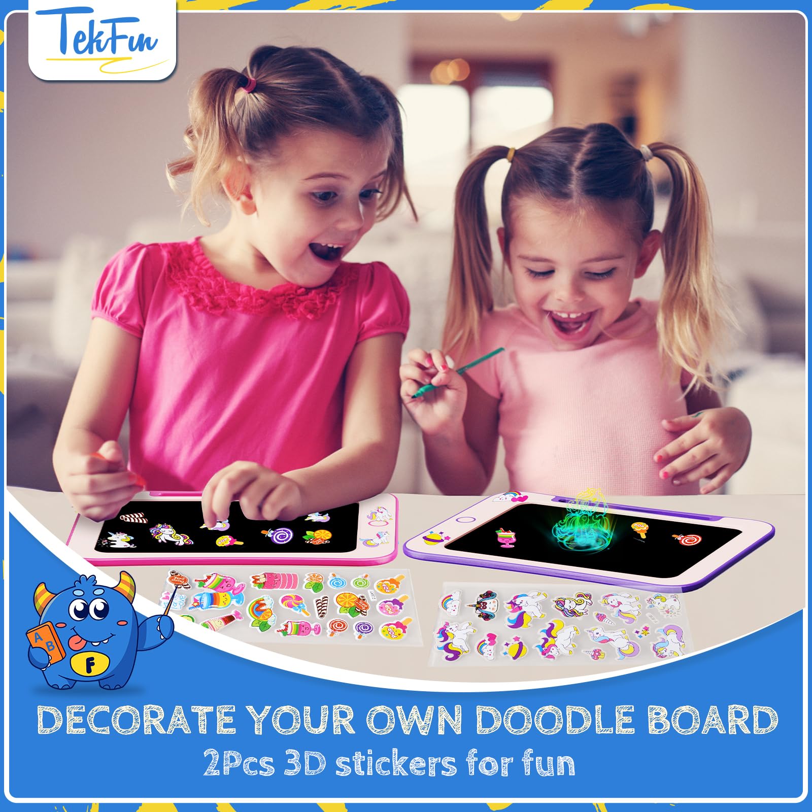 TEKFUN eye-friendly LCD screen with glare-free drawing surface