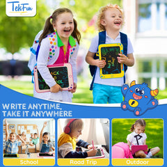 Compact TEKFUN doodle board easily fits into a bag for travel