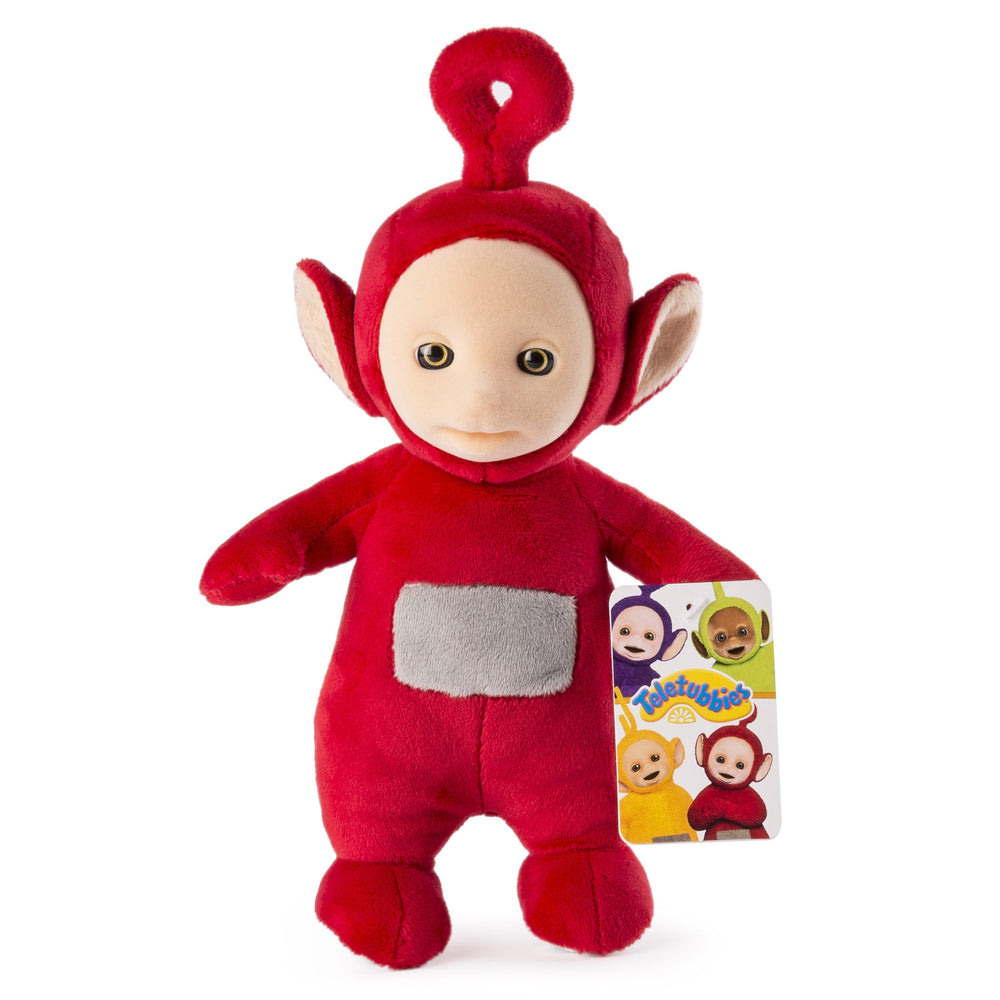 Teletubbies Po tummy press triggers talking and fun effects during playtime.