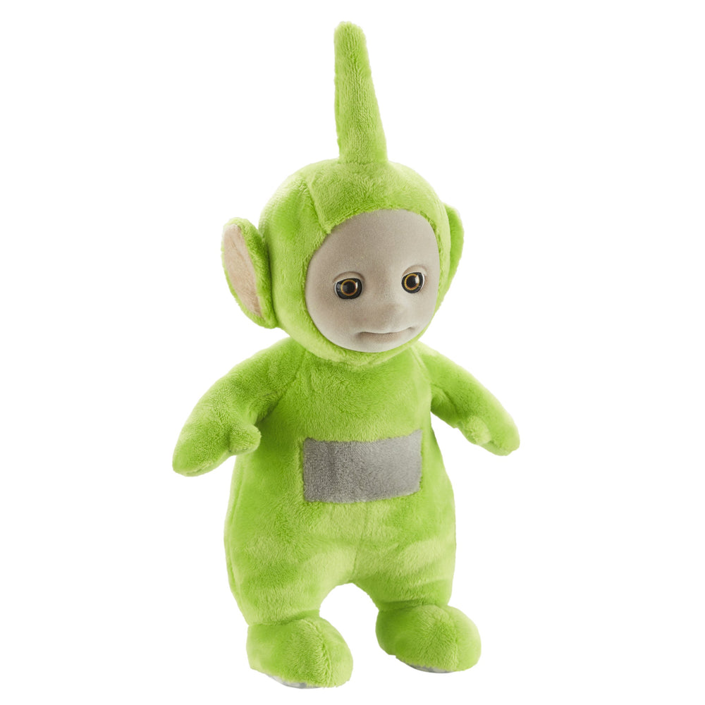 Teletubbies soft plush Dipsy invites gentle snuggles and speech moments.