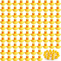 Teling 200-pcs mini rubber ducks bulk yellow for party favors and playful decor