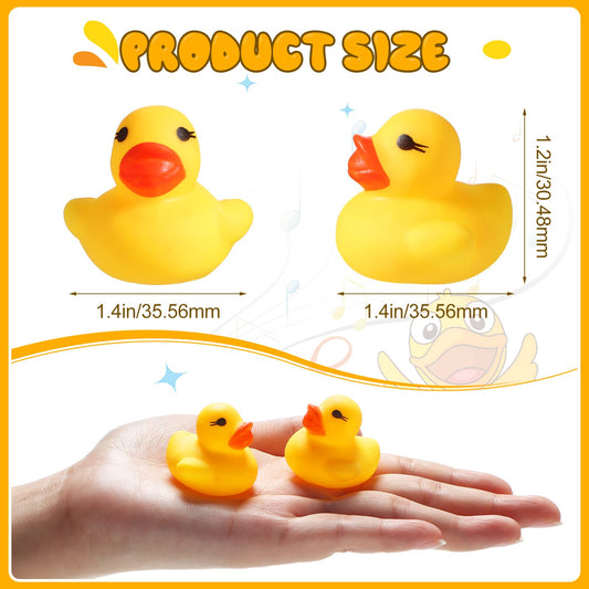Teling tiny rubber ducks squeak softly for celebrations