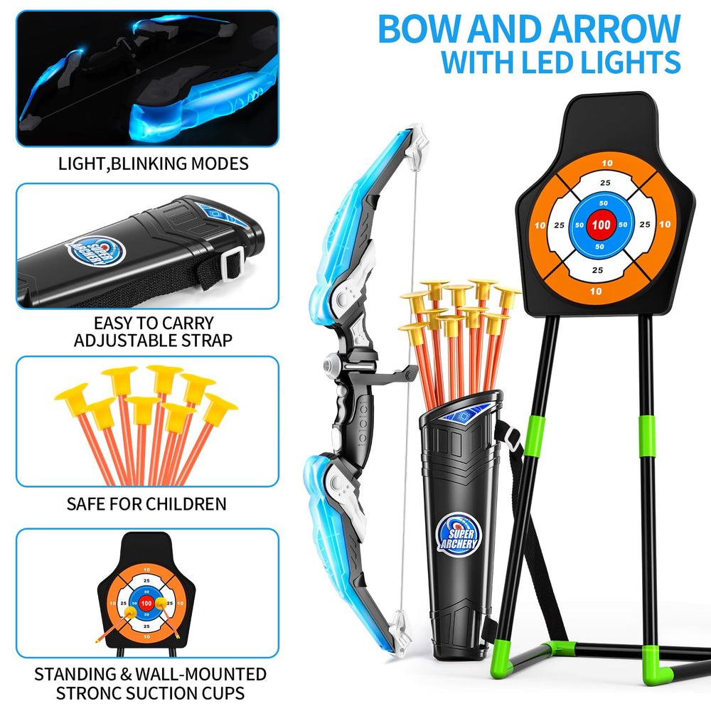 TEMI archery set blue bow ideal for family target practice