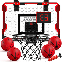 TEMI basketball hoop over-the-door setup for easy indoor play with practical scorekeeping