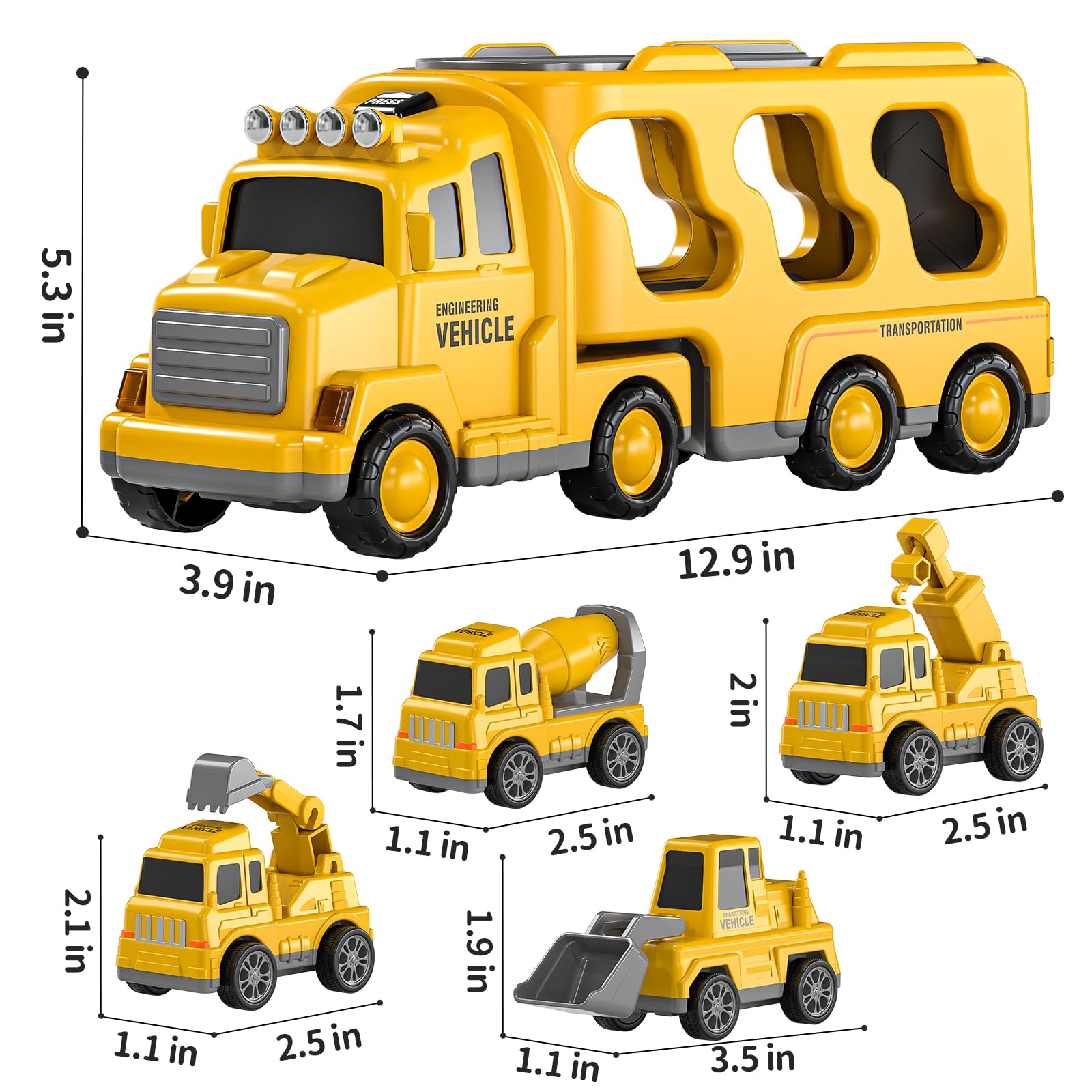 TEMI mixer car for hands-on building play and pretend construction