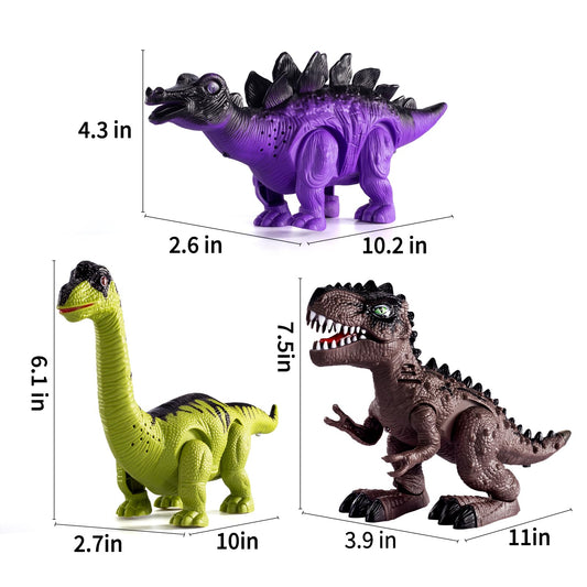 TEMI dino Brachiosaurus walking toy adds height to pretend adventures.