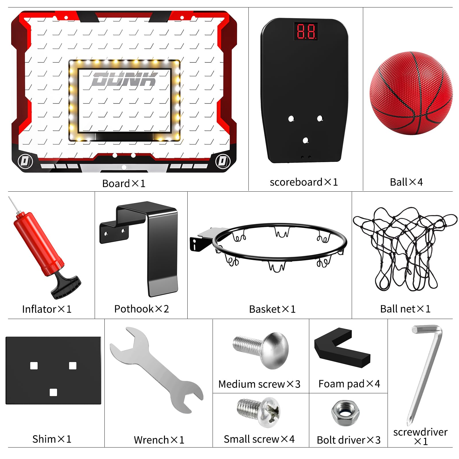 TEMI gift-ready basketball hoop for kids and adults