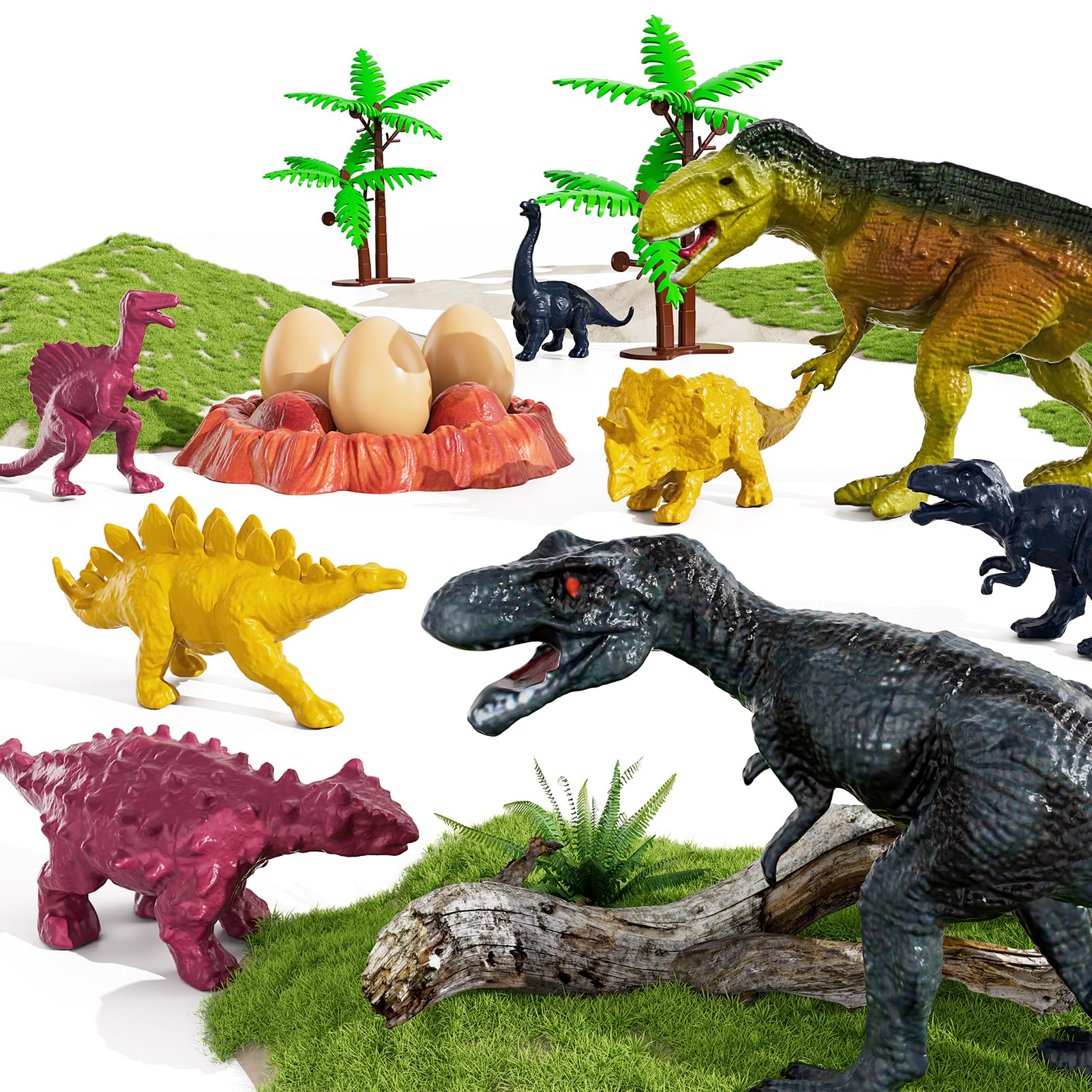 TEMI dinosaur world play mat for collaborative adventures