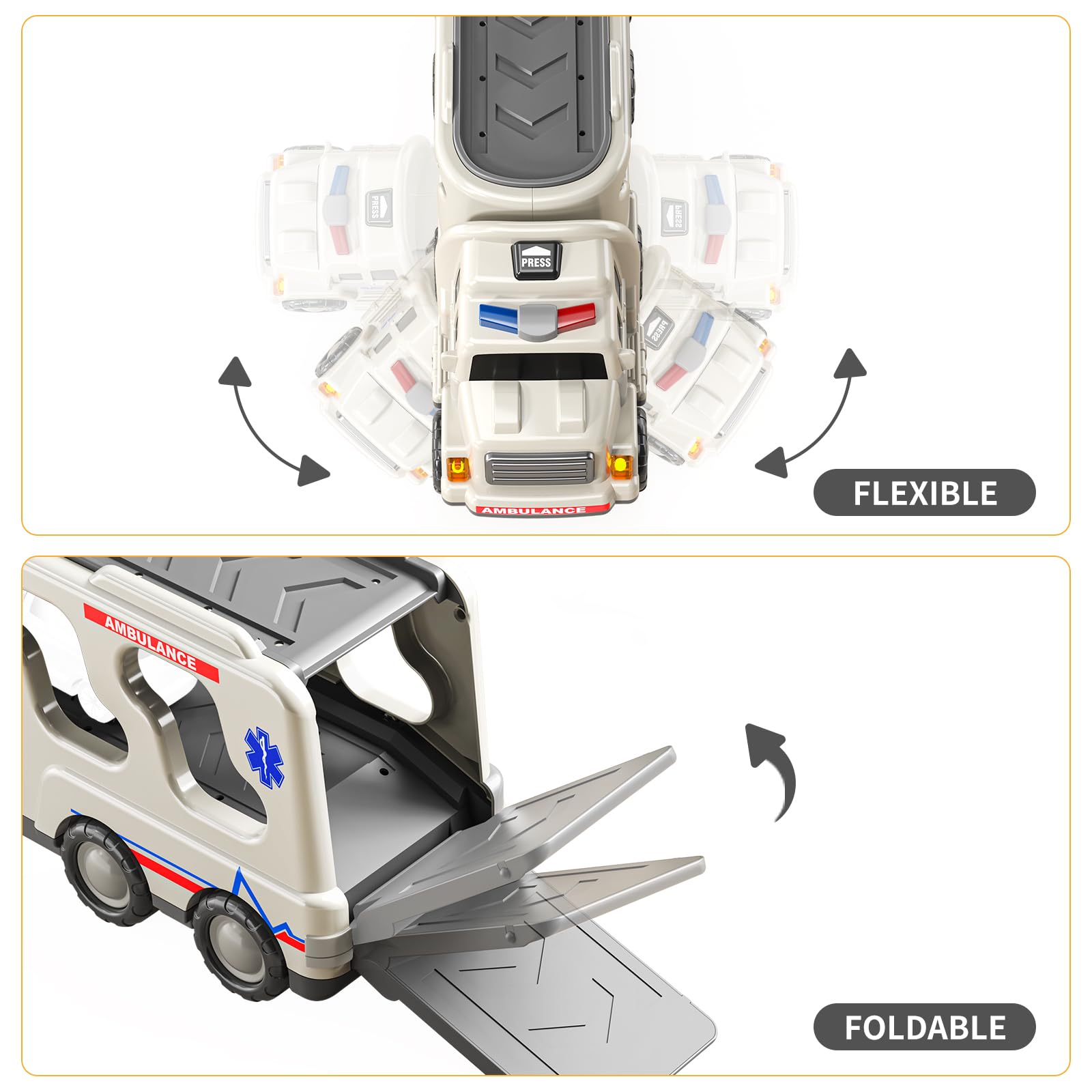 TEMI police car toy encourages storytelling and early role-play confidently.