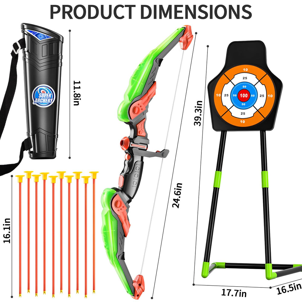 TEMI safe and durable bow with arrows for children ages 3 to 12