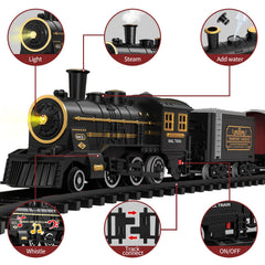 TEMI train set tracks and carriages arranged for versatile, child-led railway layouts.