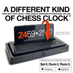 Tempest clock rocker base provides stability during fast moves