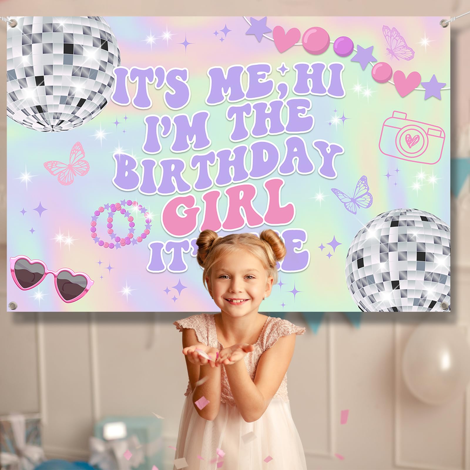 TEMYAXU Its Me banner complements outdoor and indoor setups with dramatic color.