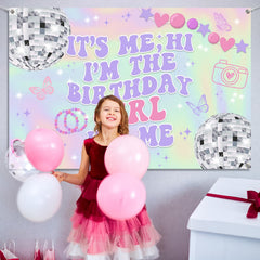 TEMYAXU Its Me banner features bold letters for eye-catching party signage.