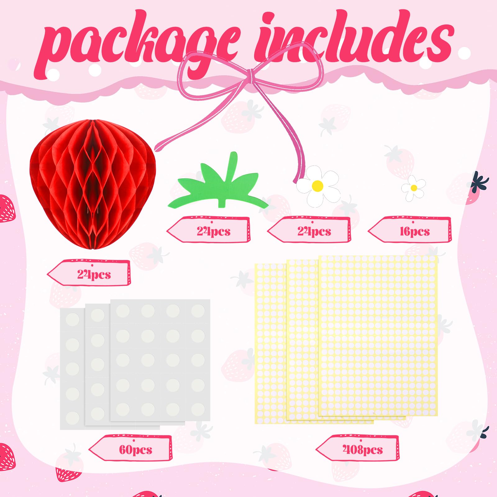 Easy-assembly Tenare honeycomb ornaments with attached string for quick hanging