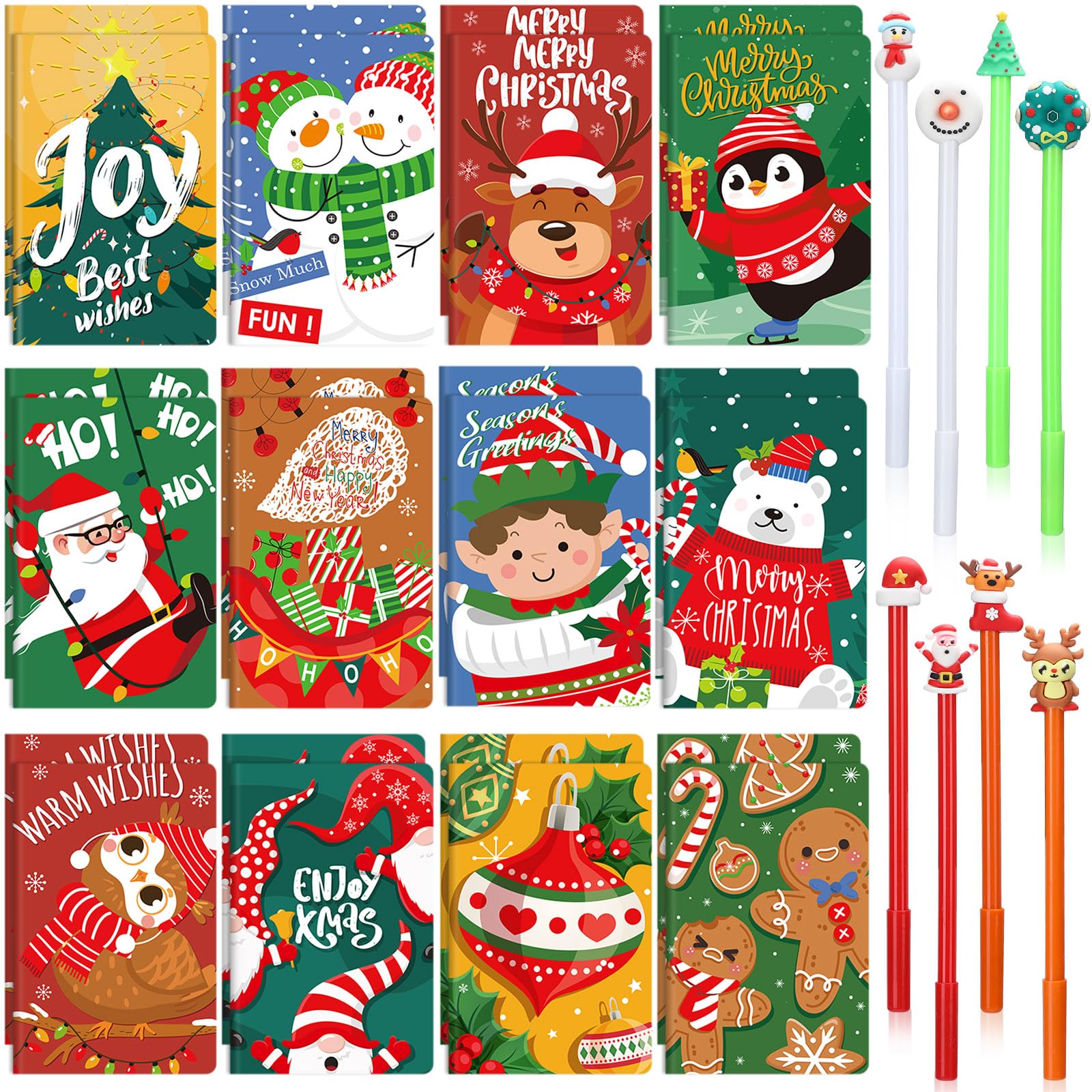 Tenceur Christmas mini notebook cover showcasing festive designs for quick jotting
