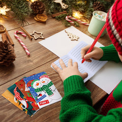 Tenceur Christmas-patterns notebook set featuring cheerful holiday motifs