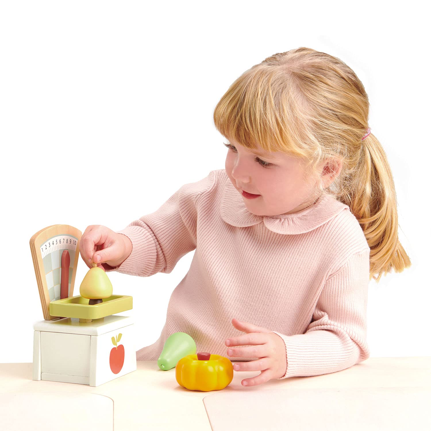 Tender Leaf Toys compact scale fits small spaces for indoor or outdoor pretend play.