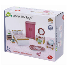 Tender Leaf Toys dovetail dollhouse bed lamp detail enhances bedtime stories and cozy scenes
