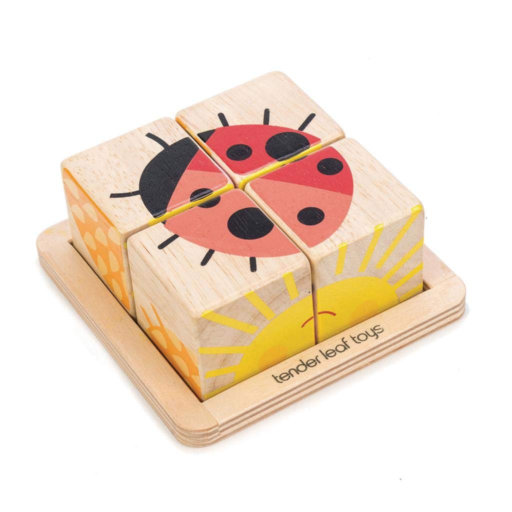 Tender Leaf Toys four animal prints ensure engaging, colorful puzzle play.