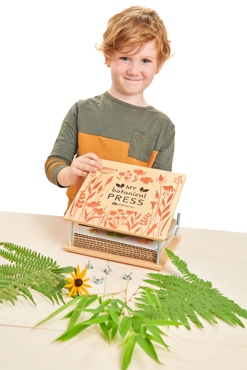 Tender Leaf Toys My Botanical Press stacked plates ready for multiple layers.