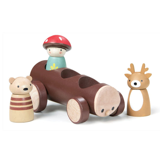 Timber Taxi side view showing a chunky, easy-grip design for tiny hands