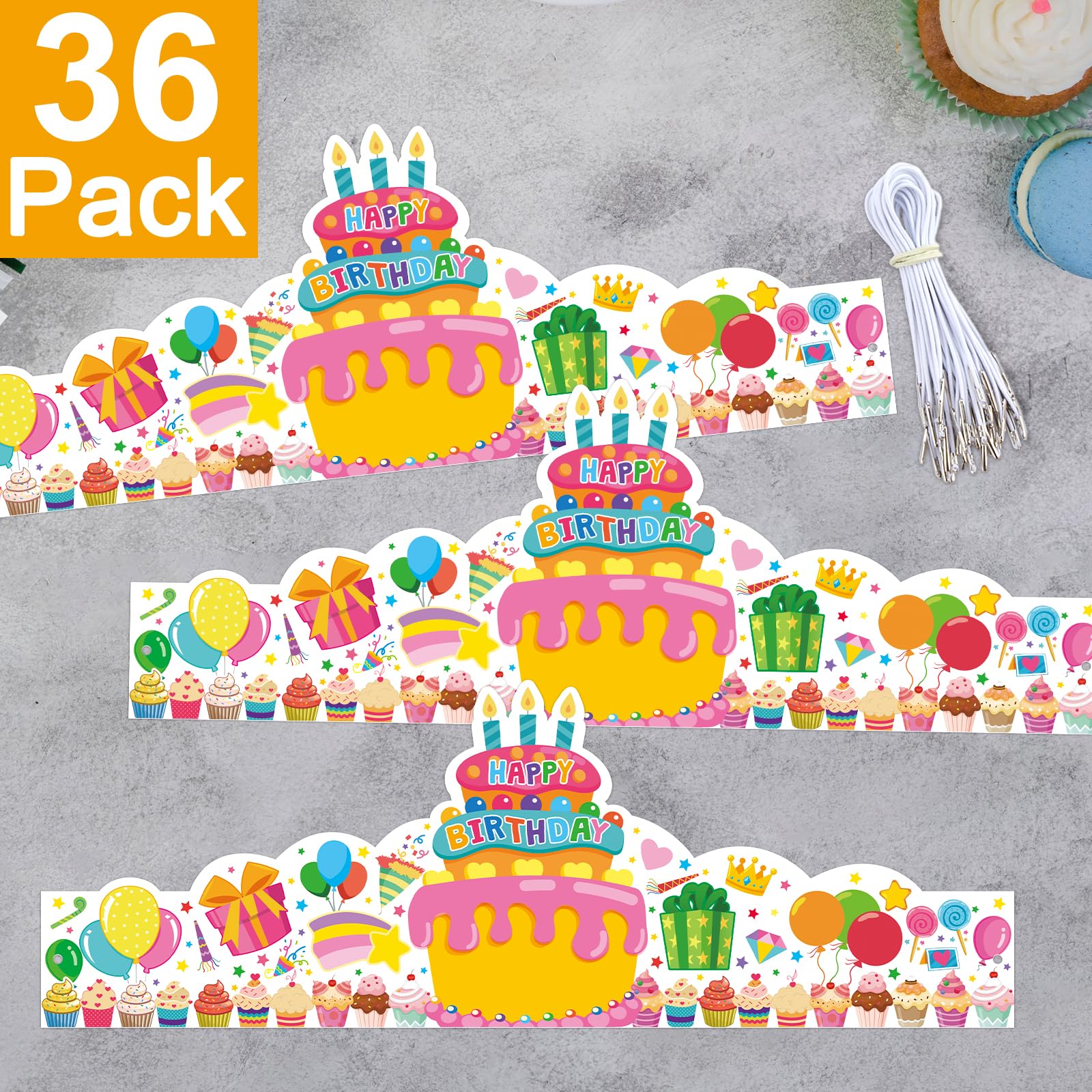 TENDFINE crowns with adjustable elastic band for comfortable wear by kids and adults.
