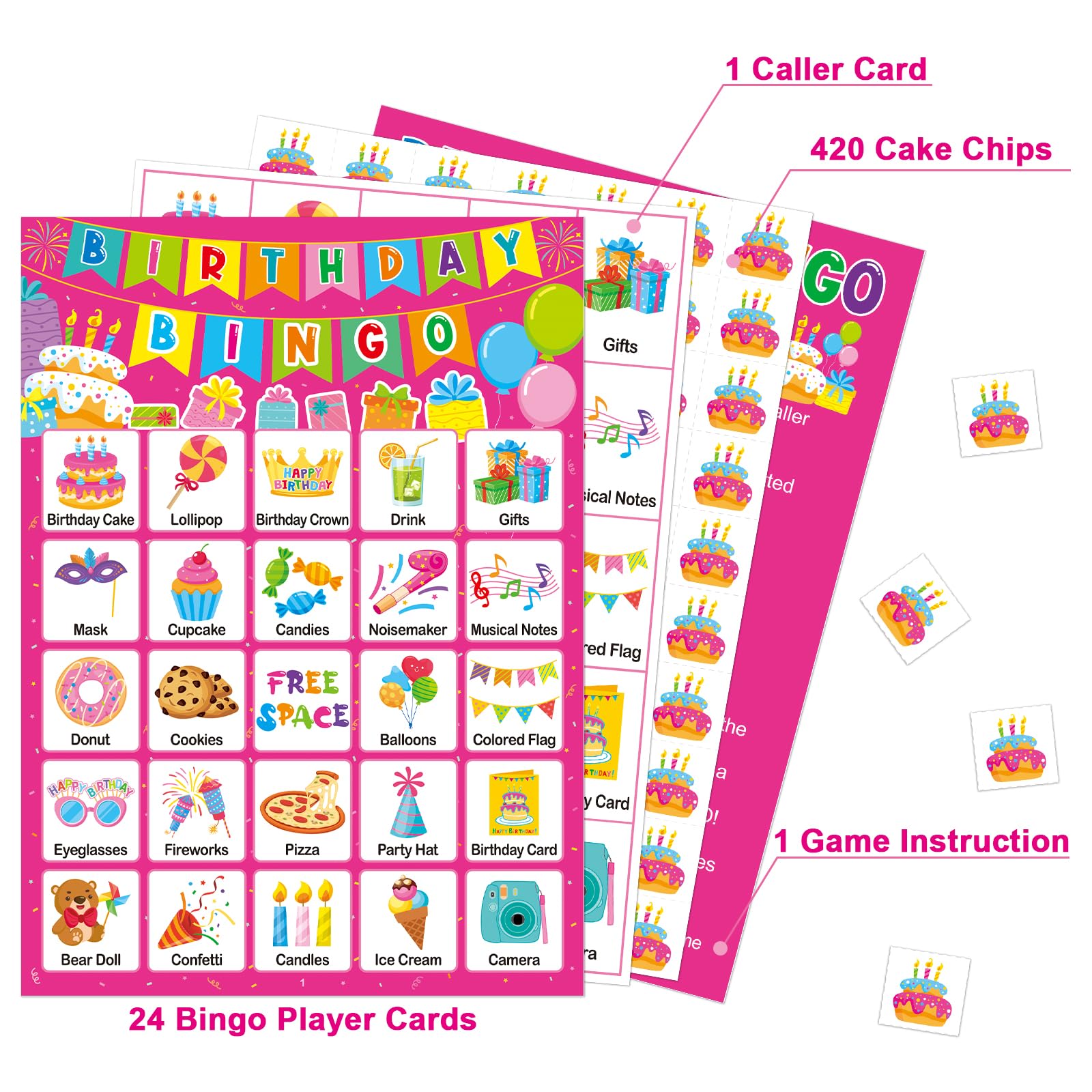 TENDFINE birthday bingo calling card for smooth game flow