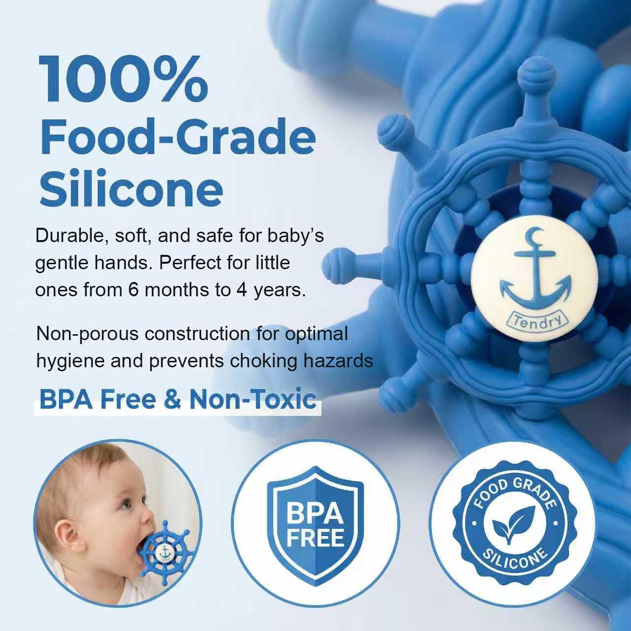 Tendry travel-friendly bath toy for car or plane trips