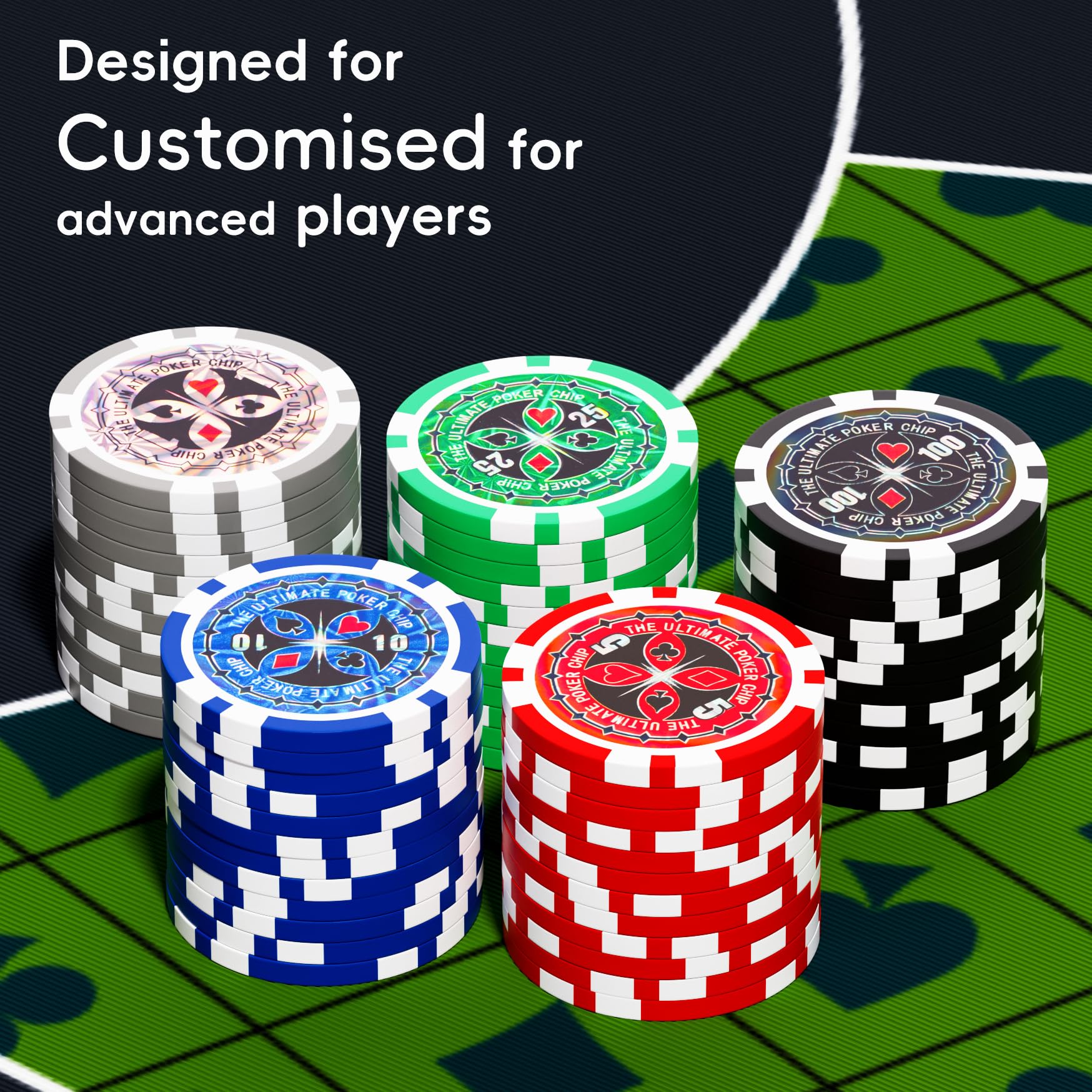 Close view highlighting denomination design for realistic home games.