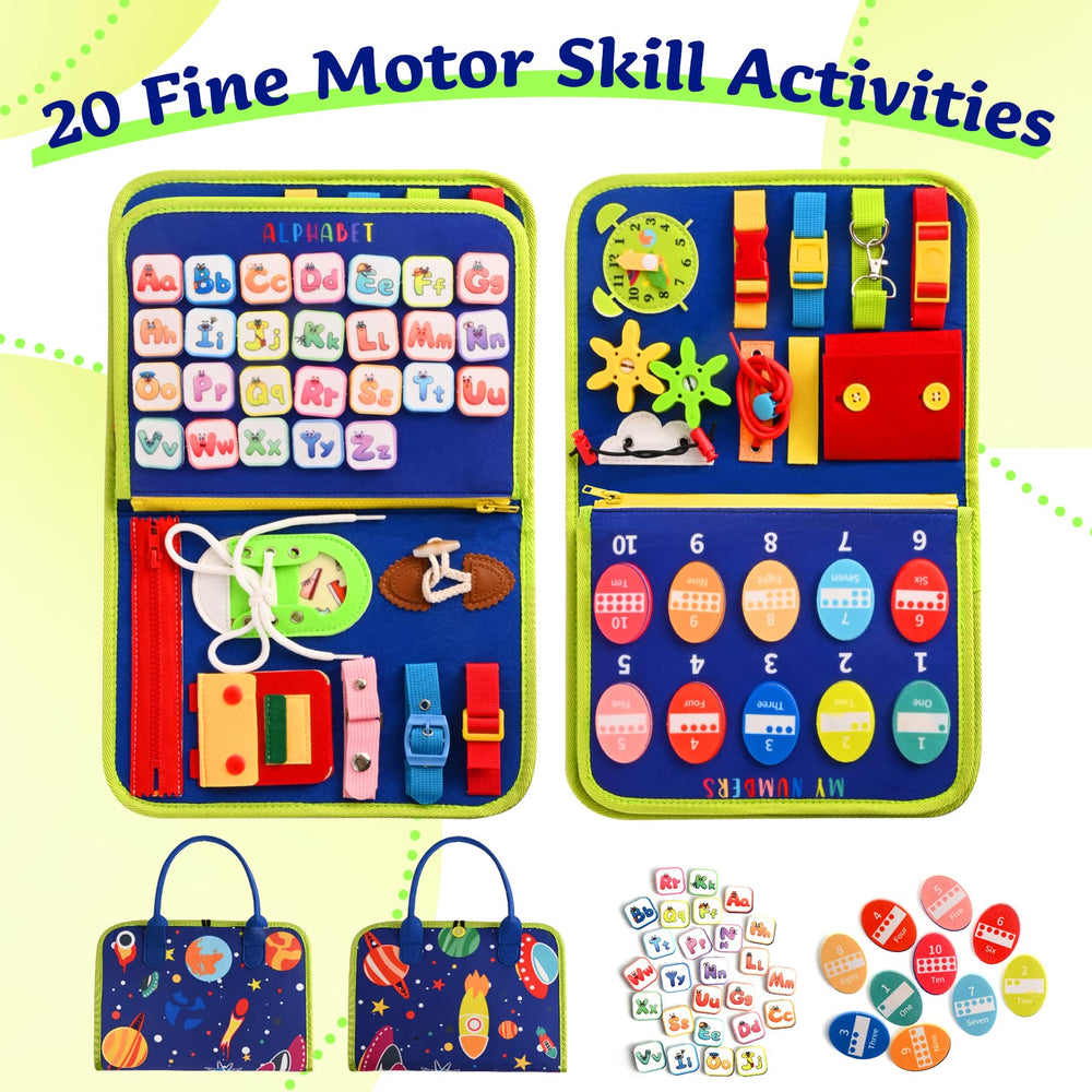 TenFans Busy Board felt figures provide tactile sensory play for toddlers