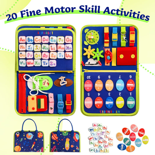 TenFans Busy Board felt figures provide tactile sensory play for toddlers