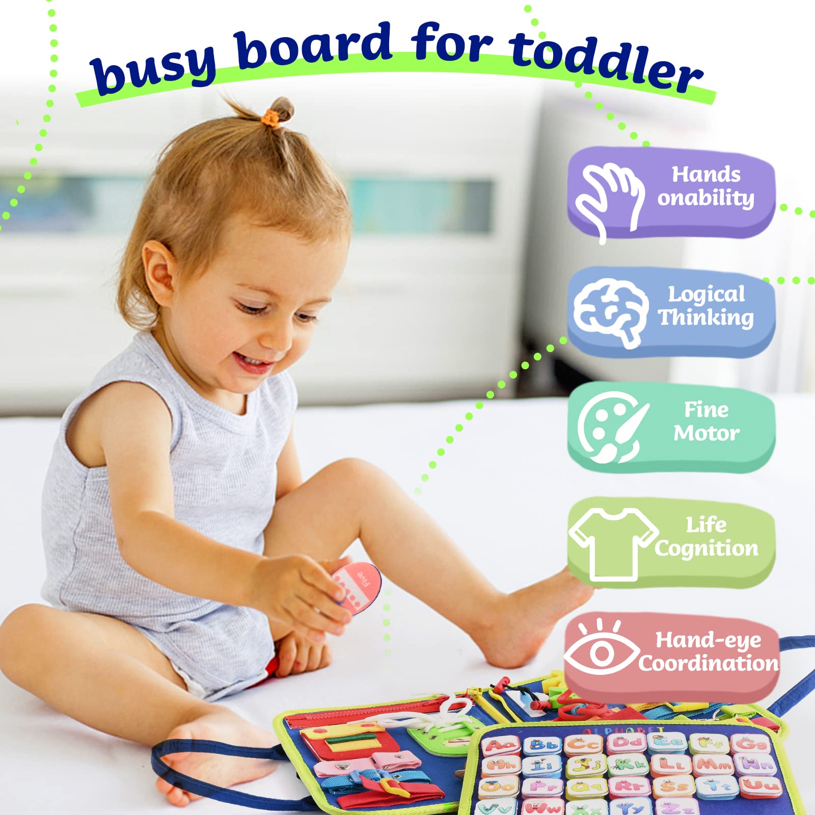TenFans Busy Board soft wool textures enable safe exploration