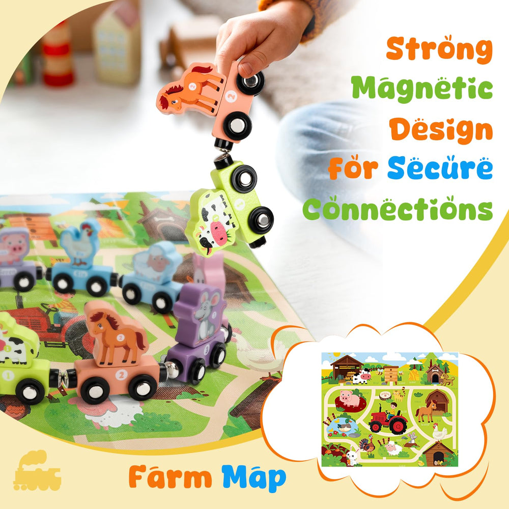 TenFans wooden toy with non-toxic water-based paint highlighting safe colorful finish.