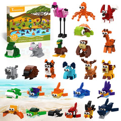 Tenhorses 26-animal party favors pack with colorful figures for parties and classroom learning