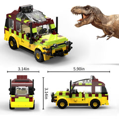 Tenhorses Jurassic Car Building Set with instruction sheet for guided assembly.