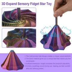 Tenndar Colorful 3D Printed Fidget Toy offers portable stress relief on the go.