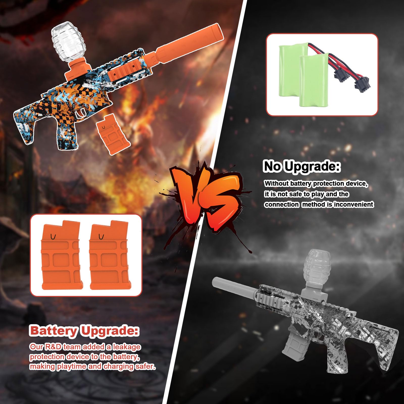 Tentam gel ball blaster firing action at 160fps for high-energy play.