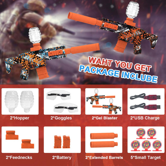 Tentam gel ball blaster hopper close-up showing reusable ammo system.