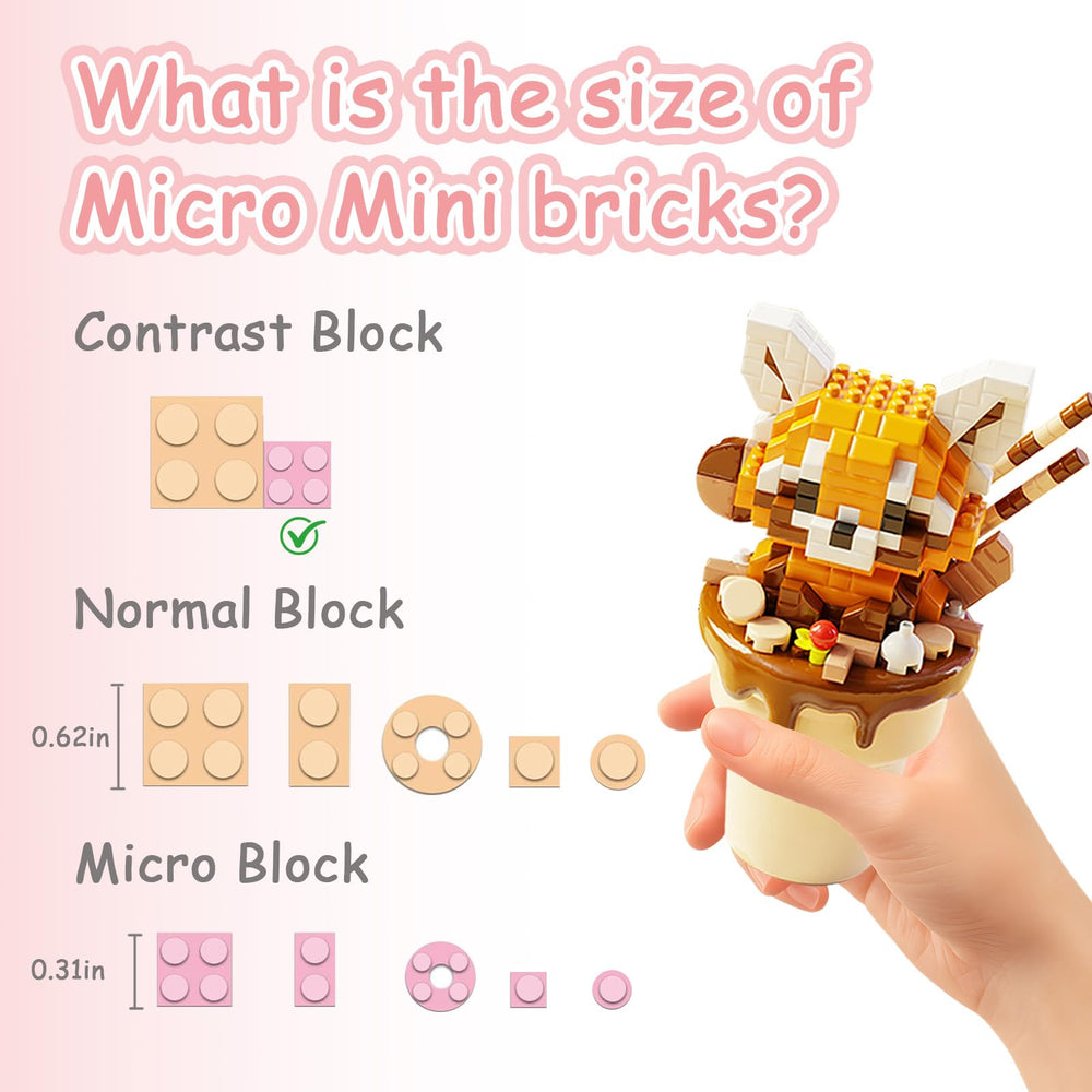 TENYEAH fox building blocks, micro bricks set for creative play and skill building