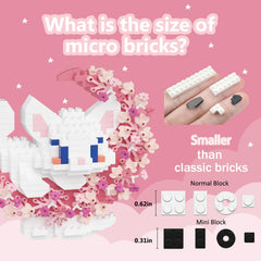 TENYEAH nano brick set with clear instructions and extra bricks.