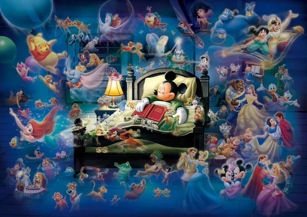 Tenyo Mickey's Dream Fantasy glow puzzle glows in the dark for cozy evening sessions