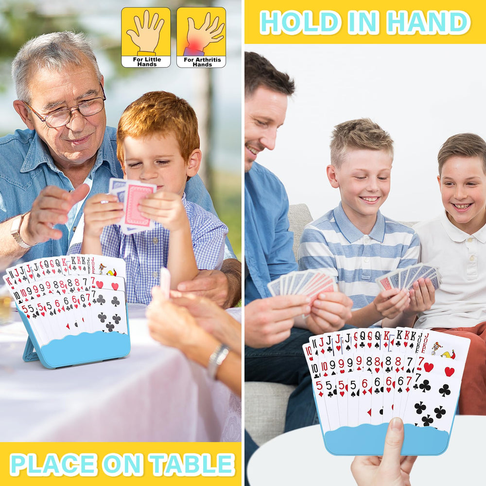 Tenyond card holder with non-slip base keeps cards stable during play.