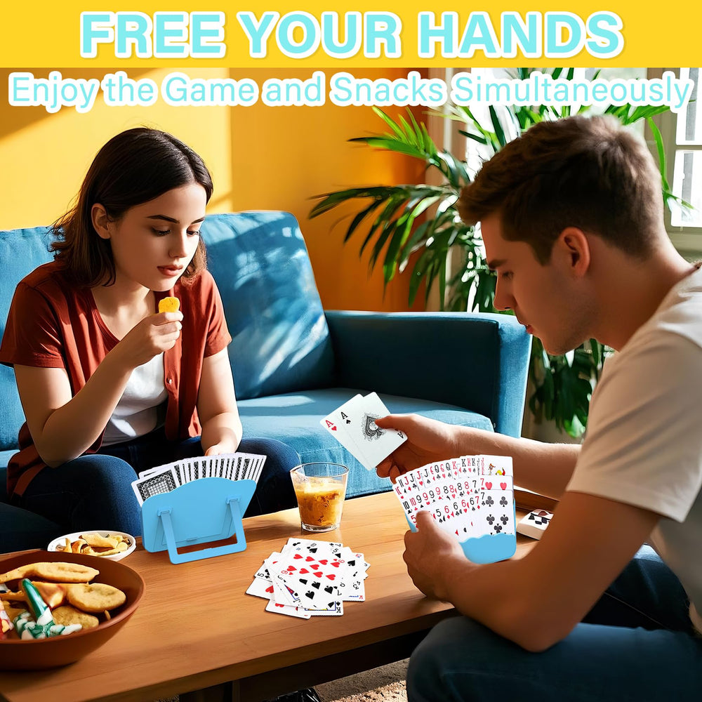 Tenyond UNO and poker compatible holder makes family game night smoother.